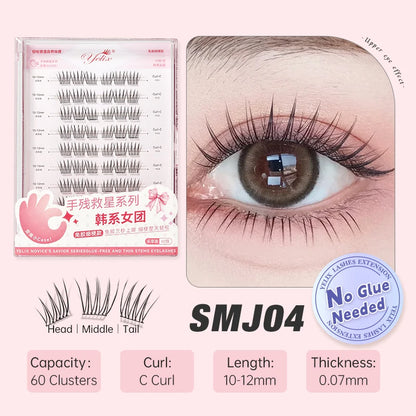 False eyelashes natural soft.