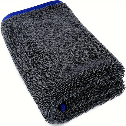 1pc Extra Large Car Towel - Ultra Absorbent Soft Non-Shedding No Stripe Quick Dry Detailing Cloth 24x35 Inches