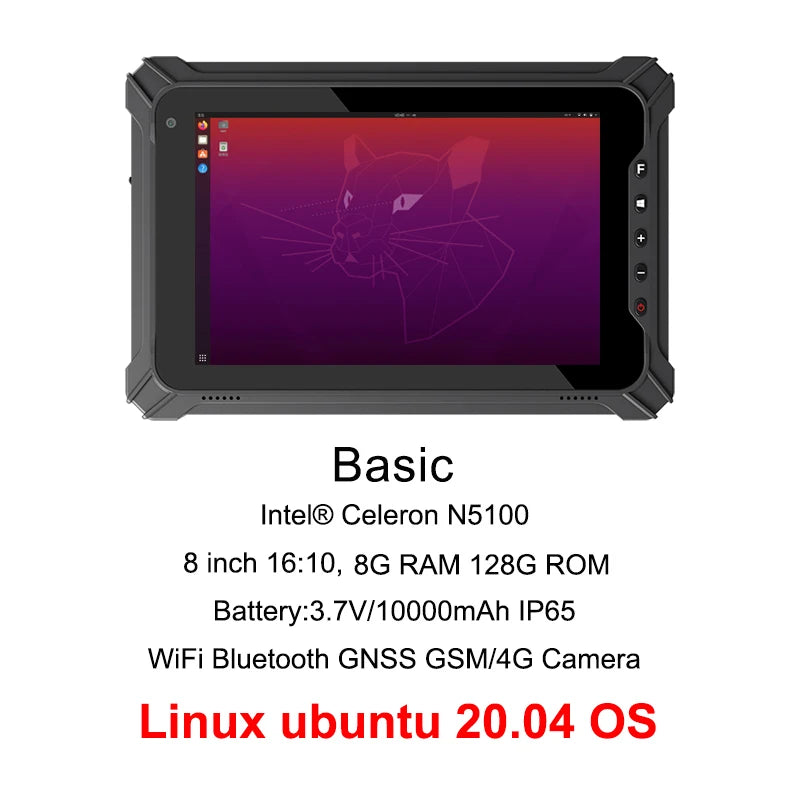 8-Inch Rugged Industrial Tablet with Barcode Scanner 8G+128G Windows Or Linux Waterproof Mobile Computer for Business I87J
