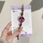Fashion temperament minimalist luxury irregular bracelet with quartz watch for woman. 1piece.