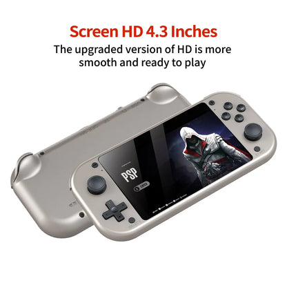 M17 handheld video game console 64G 128G open source linux system 4.3inch screen portable pocket video player retro gaming.