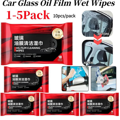 Car Oil Film Removing Wipes Anti-rain Oil Stain Cleaner Wipes Glasses Glass Anti-fog Wet Towel Front Windshield Cleaning Wipes