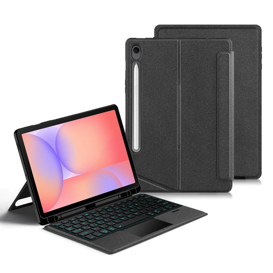 Detachable magic keyboard case for Samsung Galaxy Tab S10 Lite 10.9 SM-X400 X406B Tab S10 FE /  S9FE S8 S7... With pencil holder cover.