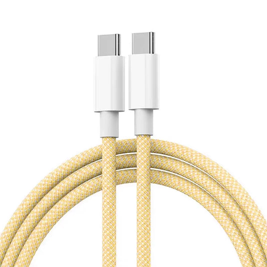 ZIJAZO USB-C to Type C Color Cable For Apple iPhone 15 PD 60W Fast charging For Huawei Xiaomi Samsung... Type C weaving cable.