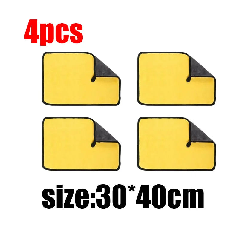 1/2/3/4pcs Car Wash Microfiber Towel Car Cleaning Drying Cloth Car Care Cloth Detailing Microfiber Towel Car Microfiber Cloth
