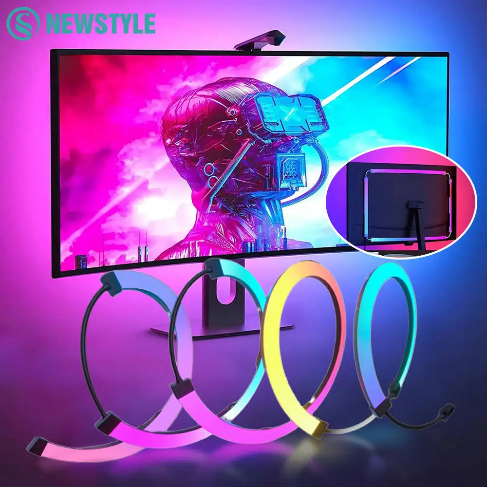 Backlight light app control rgb sync light led computer monitor room decor atmosphere lights.