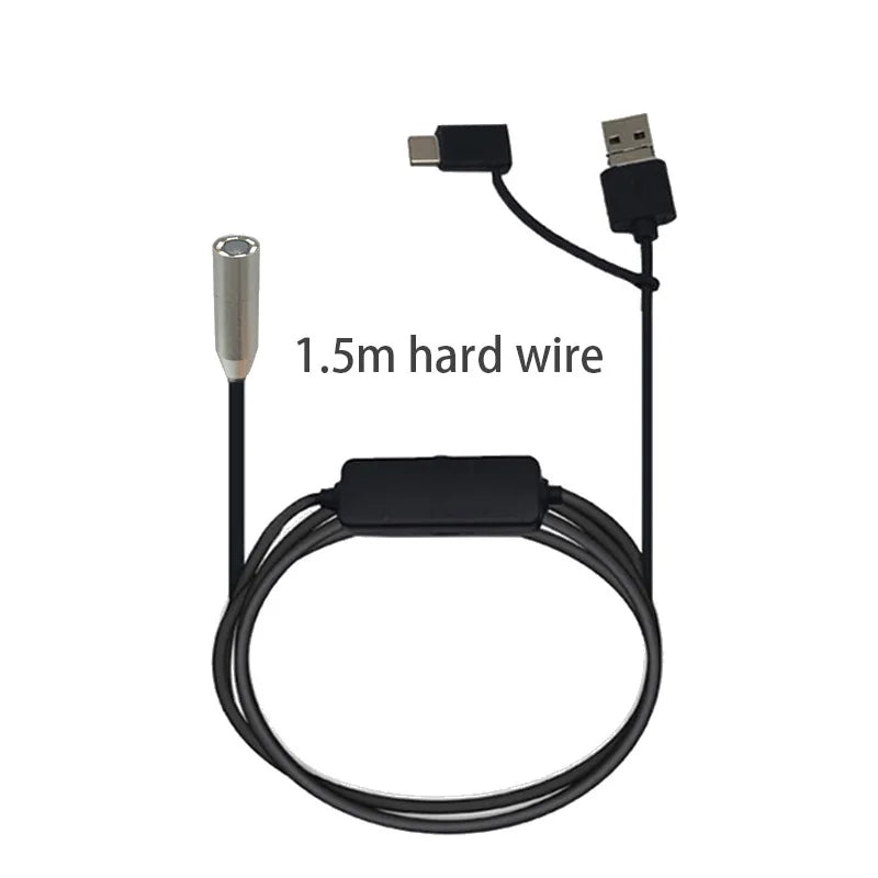 6.5mm caméra endoscopique de Type C, étanche IP67, 6 led, réglable, Micro USB, Android, caméra endoscopique pour téléphone et PC