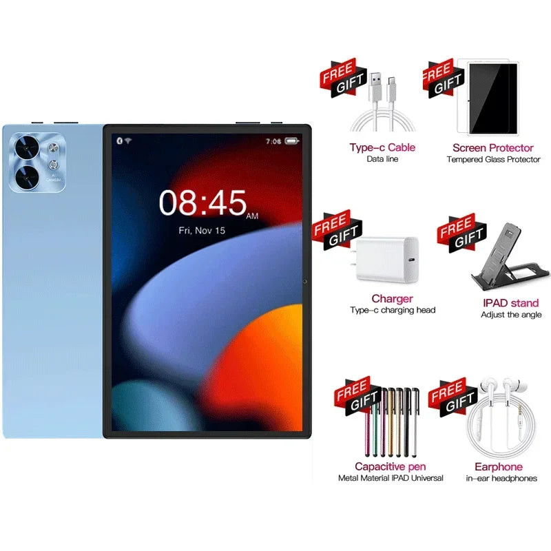 New pad P90 tablet 11 inch 22GB+2TB tablets Android 16 snapdragon8gen3 tablette PC face recognition 20000mAh 5G dual sim.