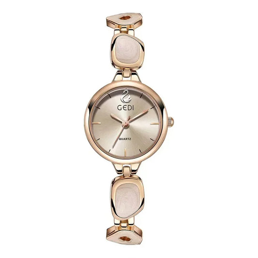 Fashion temperament minimalist luxury irregular bracelet with quartz watch for woman. 1piece.