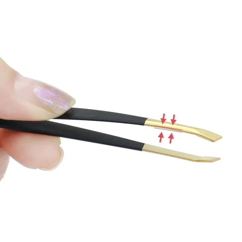 Eye clip brow eyebrow  1 piece professional stainless steel hair removal gold women beauty makeup.