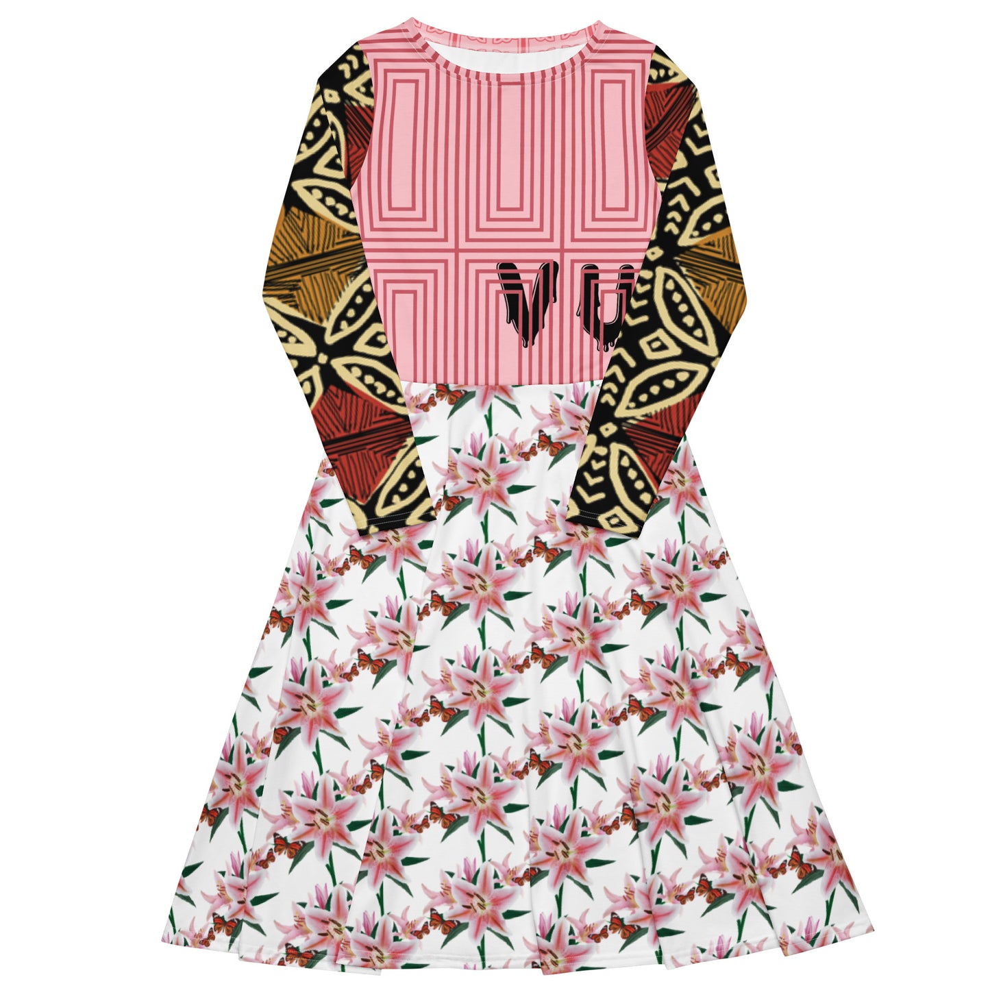 Robe manches longues luxe