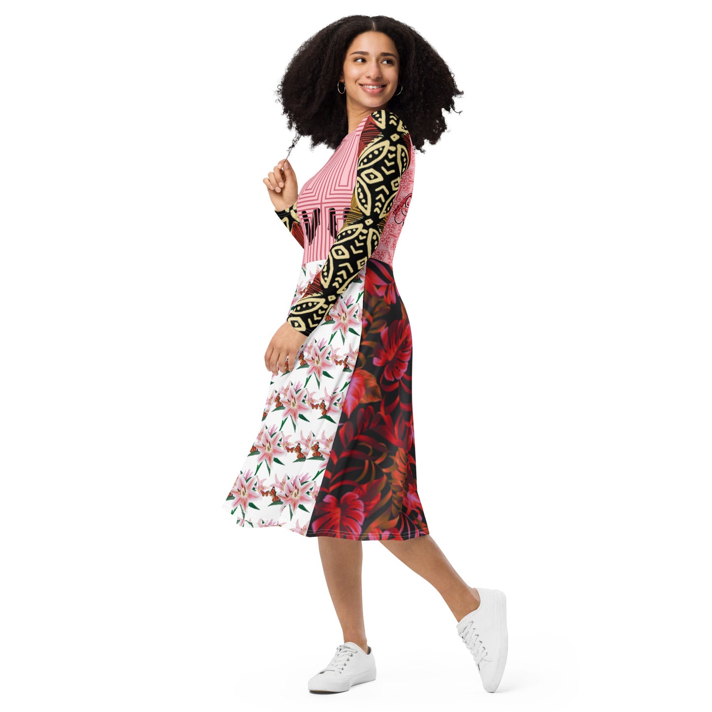 Robe manches longues luxe