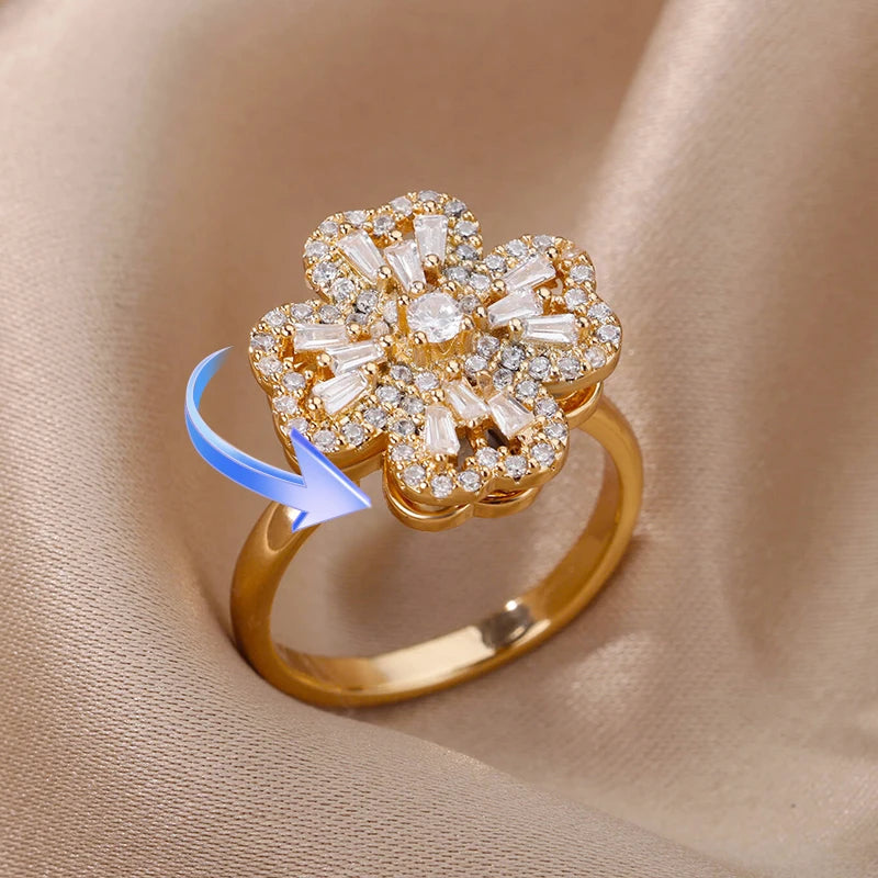 Rotating rings for woman or men, rings adjustable. 1piece.