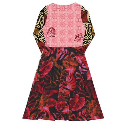 Robe manches longues luxe